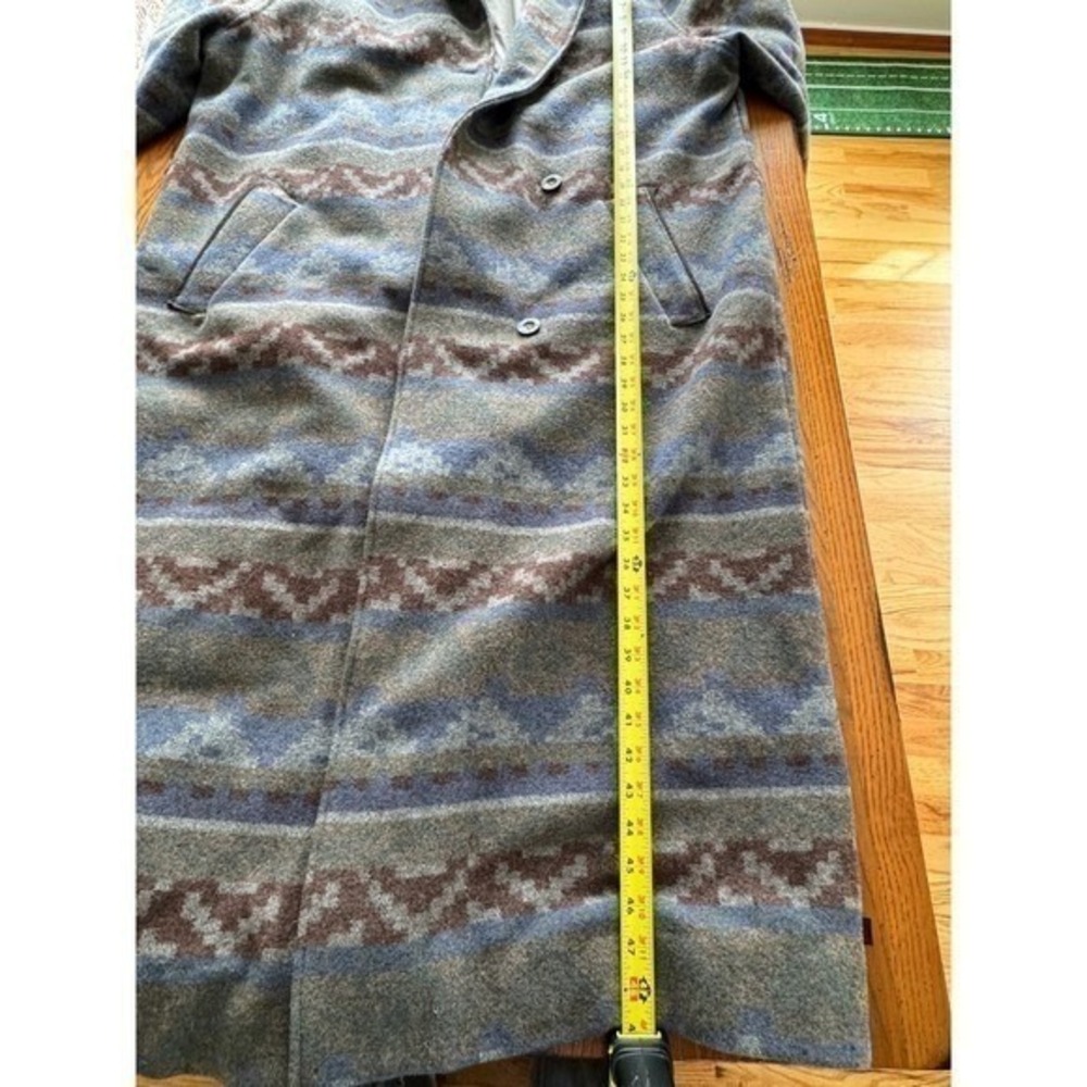 Woolrich Vintage Southwestern Aztec Wool Blanket Trench Coat - 2XL Women's warm - Picture 5 of 11